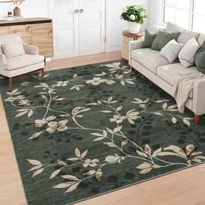 Machine Washable Area Rugs for Living Room Soft Non Slip Rug for Bedroom Large Ultra Thin Under Table Dining Room Rug