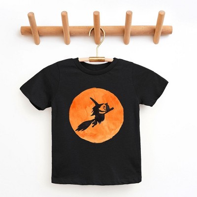 The Juniper Shop Watercolor Witch On Broom Youth Short Sleeve Tee