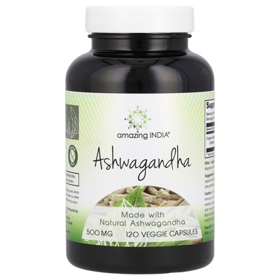Amazing India Ashwagandha, 500 mg, 120 Veggie Capsules