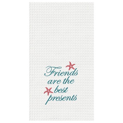 C&F Home Friends Are The Best Presents Waffle Weave Cotton Kitchen Towel