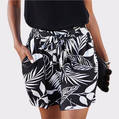 Women's Printed Tie Waist Shorts - LASCANA
