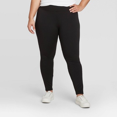 Women's High Waist Ponte Leggings - A New Day™ Black