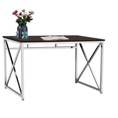 PAGED Modern Writing Desk Home Office Desks with Chrome Legs, Computer Desk for Living Room, Study