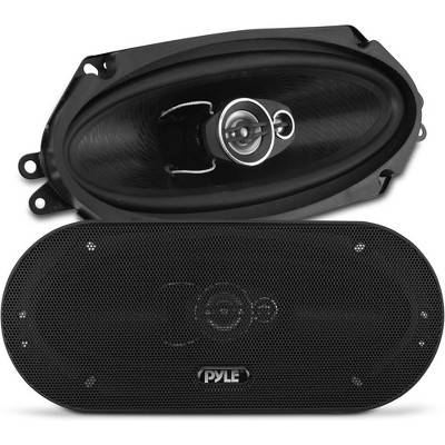 Pyle 300W 4" x 10" Triaxial Car Speaker System - Universal OEM Replacement, (Pair)