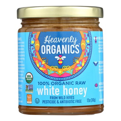Heavenly Organics Organic Honey - White Raw - Case of 6 - 12 oz