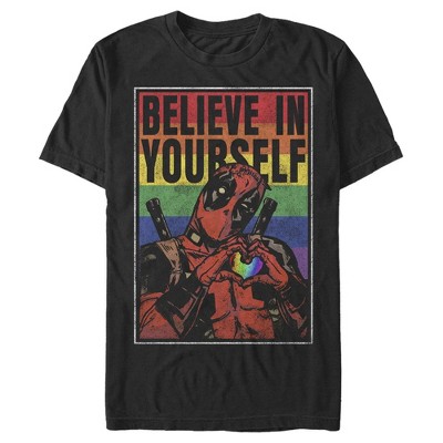 Men's Marvel Deadpool Believe in Yourself T-Shirt
