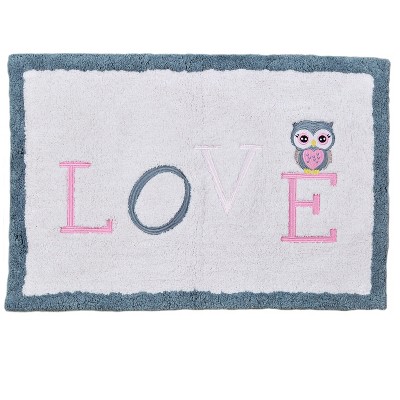 Everyday Kids Owl Bedroom or Bathroom Rug - 30x20 in; Hand Tufted 100% Cotton