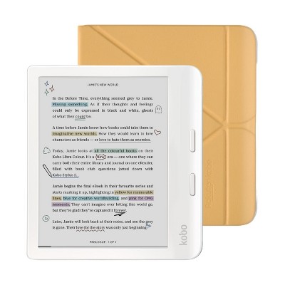 Kobo Libra Colour White eReader with SleepCover Bundle