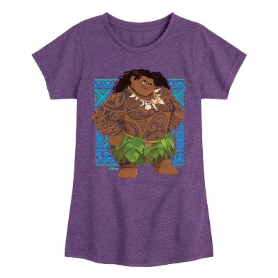 Girls' - Moana - Maui Portrait Fitted Short Sleeve Graphic T-Shirt