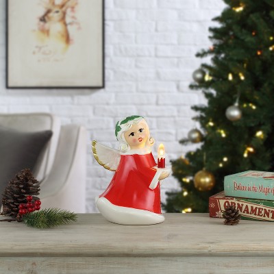 Mr. Christmas 9" Nostalgic Ceramic Lit White Angel