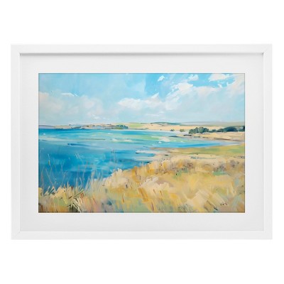 Stupell Industries Scenic Summer Shoreline Framed Print Under Glass