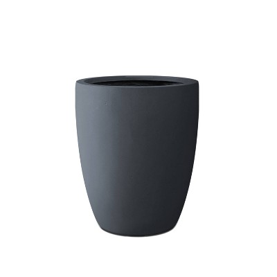 Rosemead Home & Garden Concrete Outdoor Planter Pot Black 13.78"x13.78"x18.11"