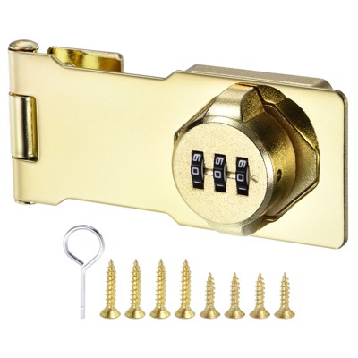 Unique Bargains Zinc Alloy Durable Keyless Security Gate Latch