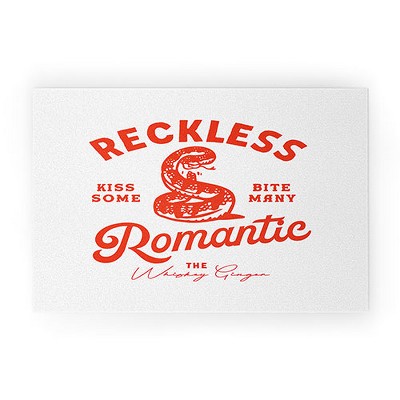 The Whiskey Ginger Reckless Romantic Kiss Some Bite Many 30" x 20" Welcome Mat - Society6