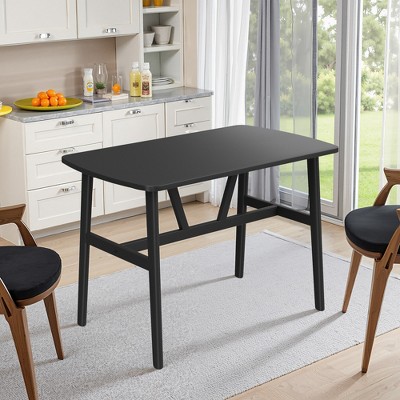 Wooakway 47'' x 28'' Modern Rectangular Dining Table Wood Kitchen Table Bar Table for 4-6 People Home Furniture