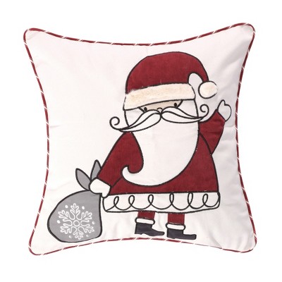 Santa Claus Lane Holiday Decorative Pillow White - Levtex Home