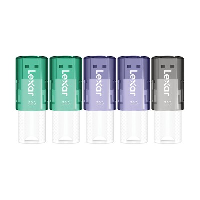 Lexar® JumpDrive® S60 32-GB USB 2.0 Flash Drives, 5 Pack in Multicolored