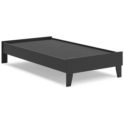 Signature Design by Ashley Socalle Twin Platform Bed in Matte Black Finish
