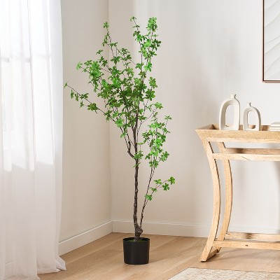 KWPZQEB Artificial Plants, Faux Tree with Wood Trunk & Lifelike Fruits for Indoor Outdoor Decoration, Housewarming Gift, Floor Decor, Green