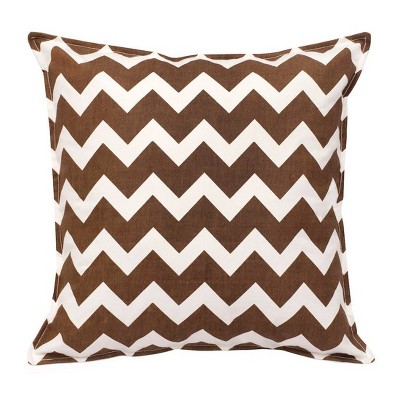 Kensington Garden 20"x20" Oversize Chevron Cotton Canvas Square Throw Pillow