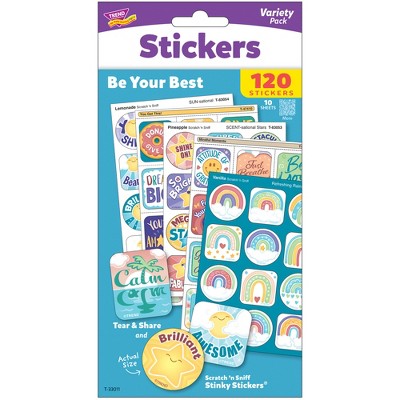 TREND Scratch 'N Sniff Be Your Best – 120ct Scented Stickers, Motivation Pack