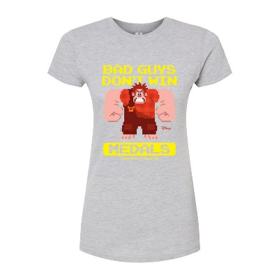 Women's - Disney - Bad Guys Don’t Win Medals Fitted Graphic T-Shirt