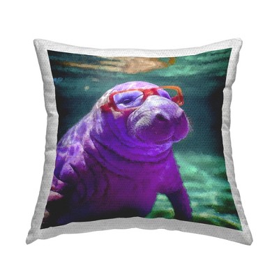 Stupell Industries Manatee with Glasses