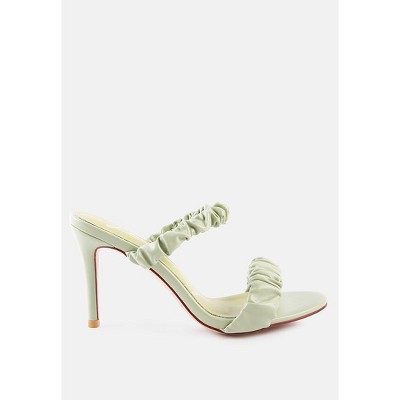 Qualie Ruched Strap Stiletto Sandals Women