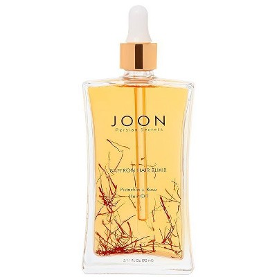 JOON Saffron Hair Elixir with Pistachio & Rose Hair Oil, / Detangles, Defrizzes (3.11 Oz)
