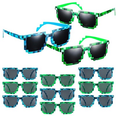 Playbees Pixel Sunglasses - 12-Pack: Fun & Trendy Sunglasses for All Ages