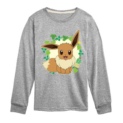 Boys' - Pokémon - Eevee Leaves Long Sleeve Graphic T-Shirt
