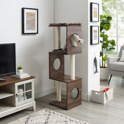 Sam's Pets Sheree 50" Dark Brown Cat Tree