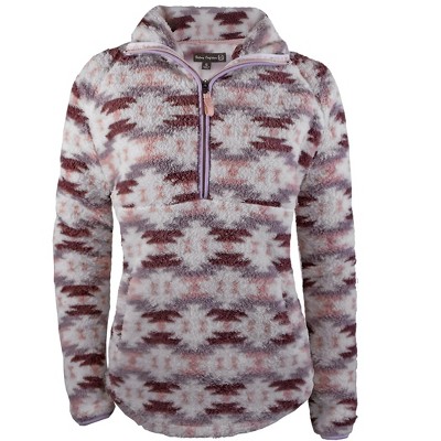 Ladies' Printed Aztec Plush Fleece Pullover