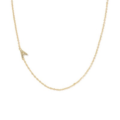 Kendra Scott 14K Gold Over Brass Mini Initial Pendant Necklace