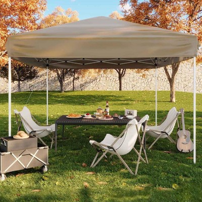 GustoWave Portable 10x10 Ft Pop Up Canopy Tent for Camping, Parties, Outdoor
