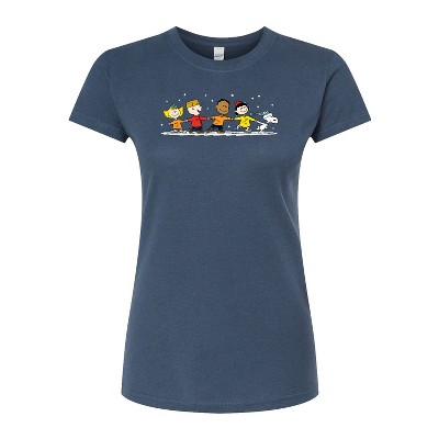Women's - Peanuts - Group Skate Fitted Graphic T-Shirt