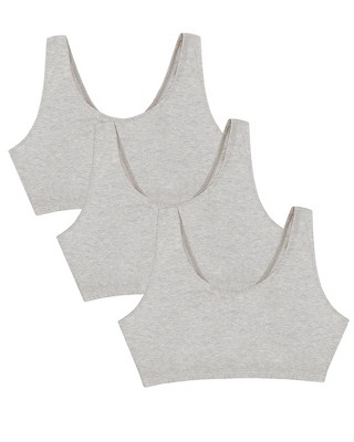 Fruit of the Loom Women's Tank Style Cotton Sports Bra 3-Pack