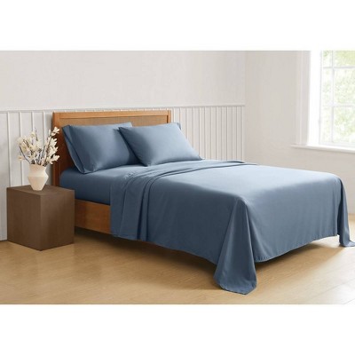 Truly Soft Twin XL 3pc Green Solid Sheet Set Blue