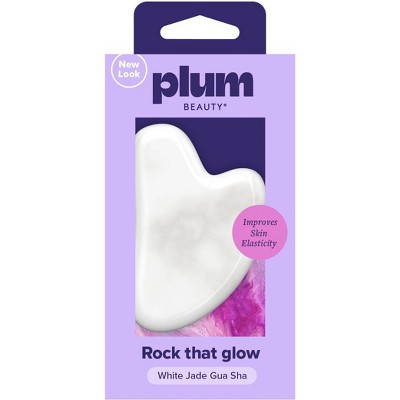 Plum Beauty White Jade Gua Sha Stone
