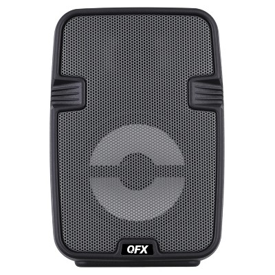 QFX® Portable Bluetooth® Speaker with LED Party Lights, FM Radio, and Microphone Input, True Wireless, BT-60
