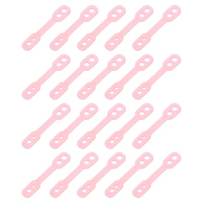 Unique Bargains Clothes Hanger Windproof Plastic Strip Hook Anti-Slip Off Fixed Buckle 20 Pcs