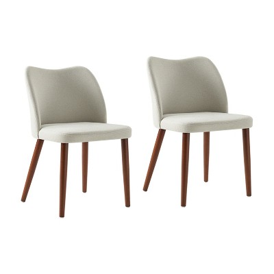 Elisa Mid-century Modern Upholstered Dining Chair Set of 2 | ARTFUL LIVING DESIGN