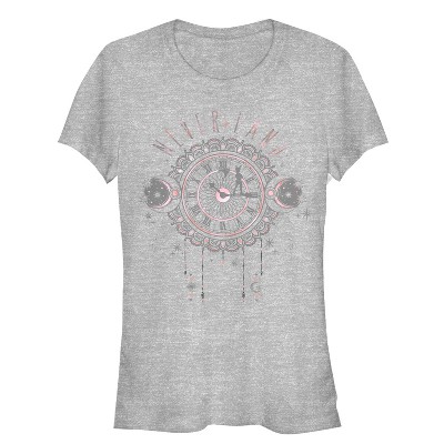 Juniors Womens Peter Pan Neverland Clock Tower T-Shirt