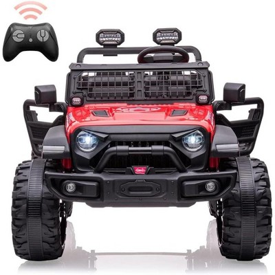 24V Kids Ride on 2 Seaters Electric Car with Remote Control, 2 * 120W Motors Battery Powered 20" Extra Large Seats, Red
