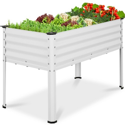 Best Choice Products 48x24x30in Elevated Galvanized Metal Garden Bed w/ Corner Protectors