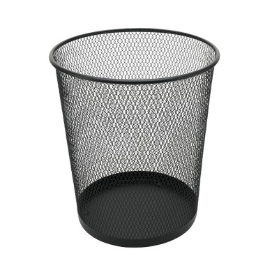 YBM Home 4.75 Gallon Steel Mesh Round Open Top Waste Basket Trash Can