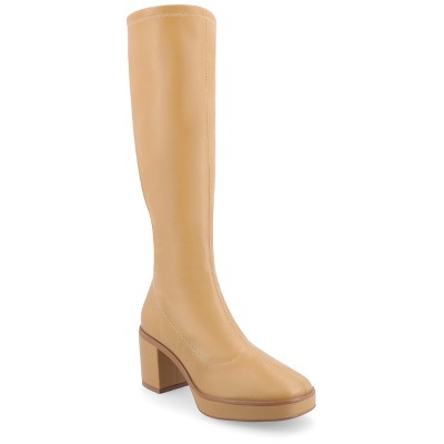 Journee Collection Wide Width Wide Calf Women's Alondra Platform Square Toe Boots