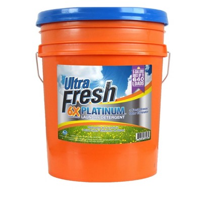 Ultra Fresh 5 Gal Liquid Laundry Detergent Washing Soap, 6X Platinum
