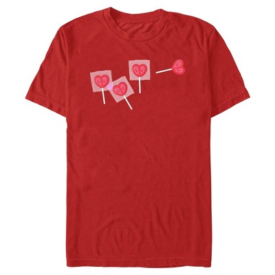 Men's Marvel: Deadpool Lollipop Hearts T-Shirt