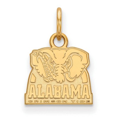 Black Bow Jewelry 14k Yellow Gold Plated Sterling Silver Alabama Crimson Tide NCAA Extra Small Pendant